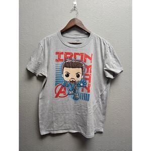Marvel Avengers Iron Man Funko Pop Shirt Large Gray Graphic Tee